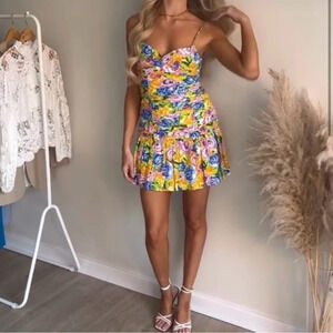 Zara Multicolour  Floral Dress